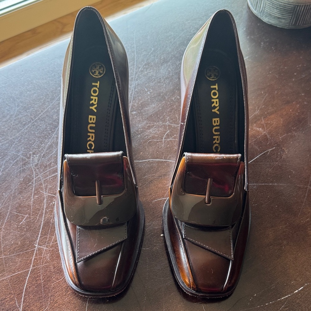 Tory Burch Dark Brown Loafers with Buckle